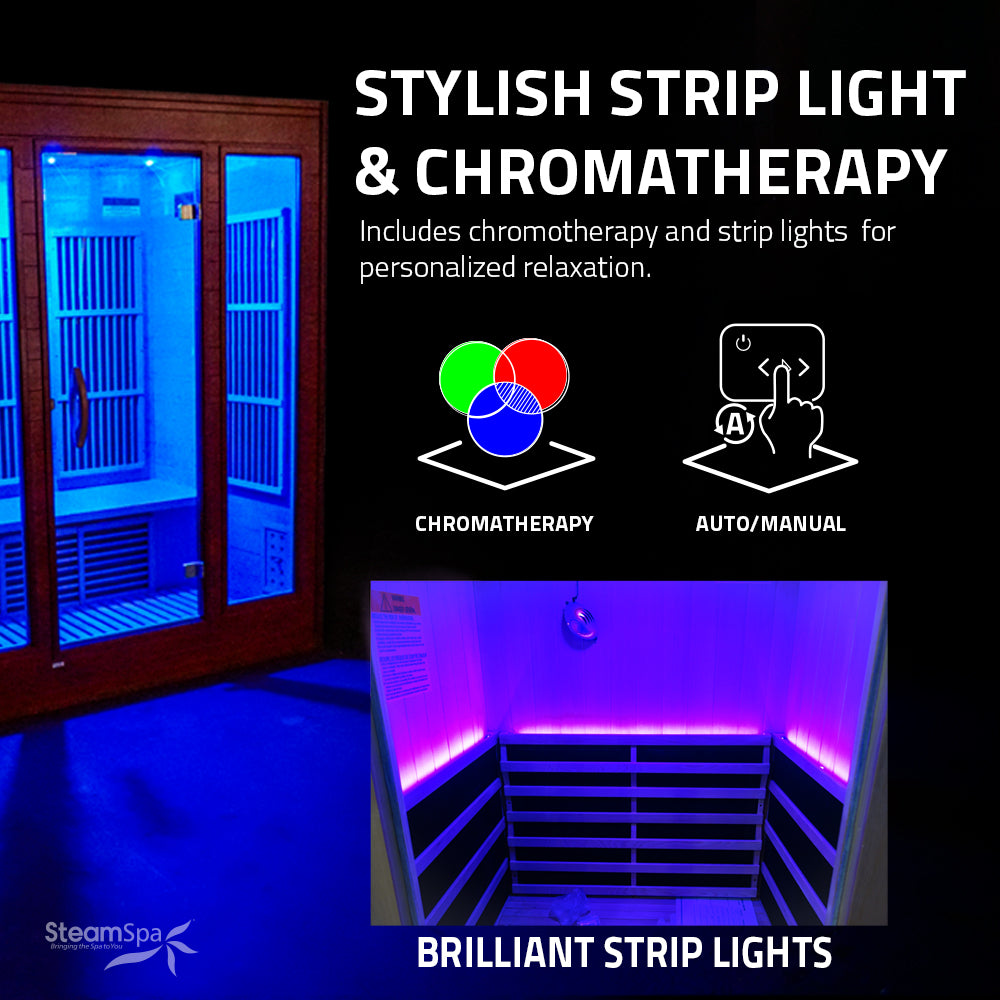 SteamSpa Fiji Carbon FAR Infrared Sauna 2-Person