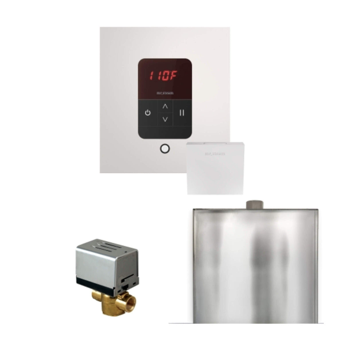 Mr.Steam Basic Butler Steam Shower Control Package W/ iTempo Control & Aroma Designer Finish SteamHead (SAK63721)