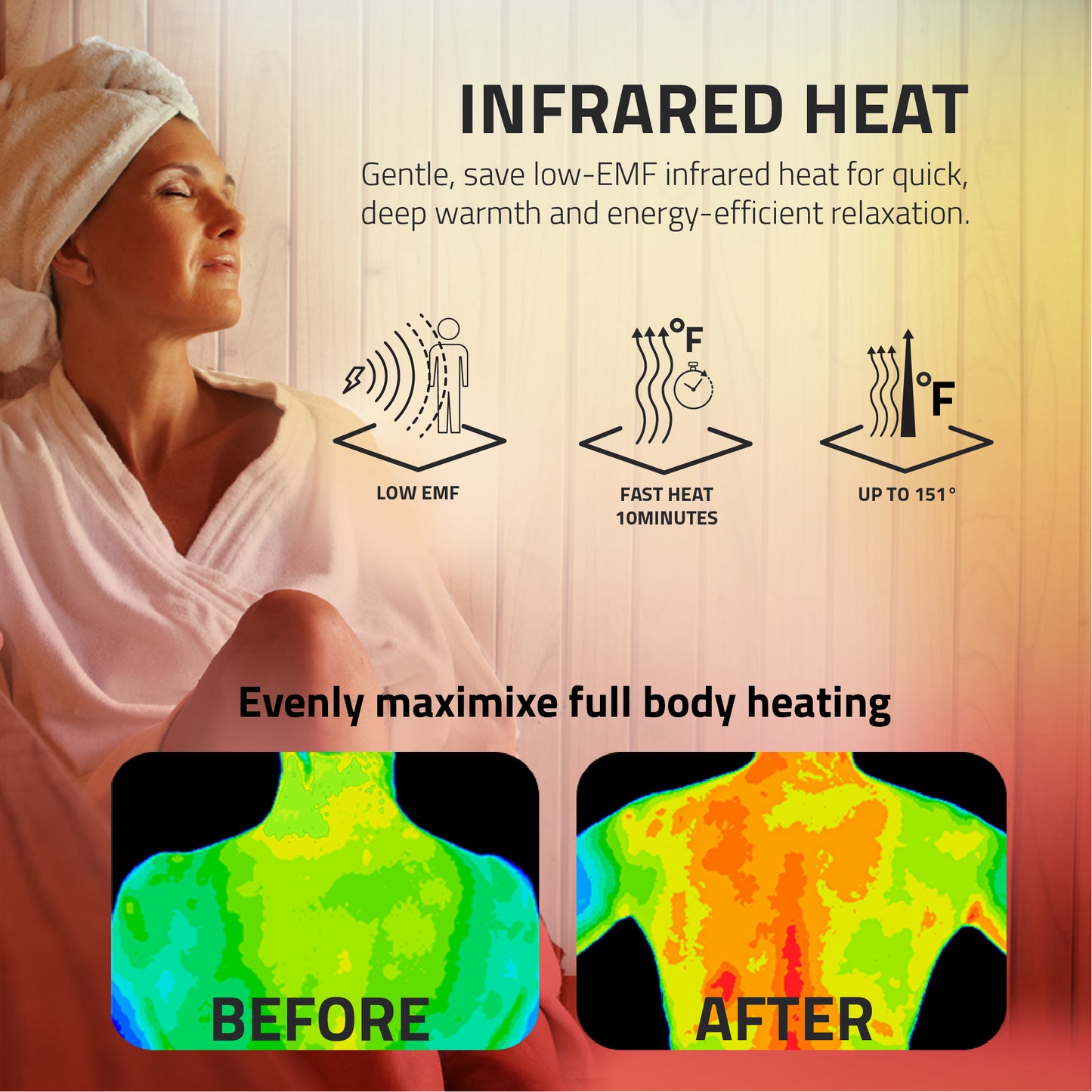 SteamSpa Lucia Carbon FAR Infrared Sauna 1-Person