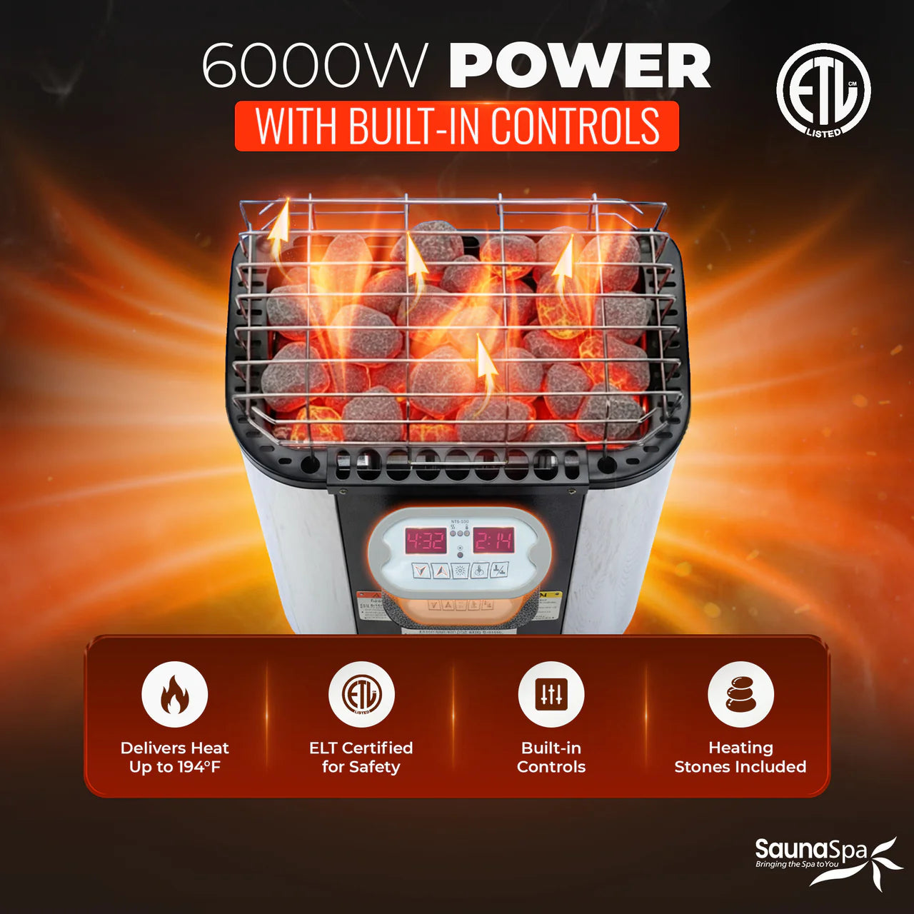 4-6 Person Outdoor Barrel Sauna in Cedar with Panoramic View