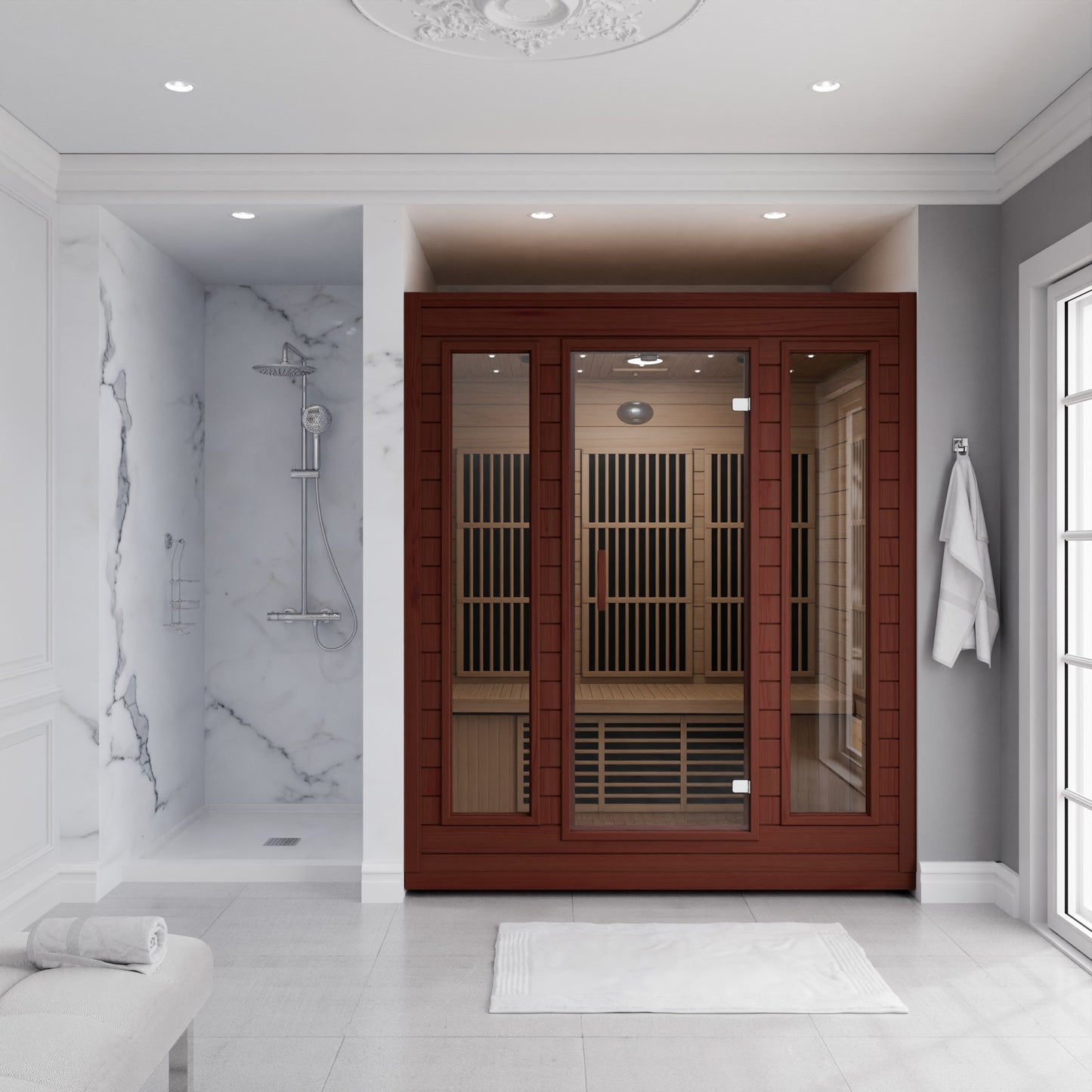 SteamSpa Curacao Carbon FAR Infrared Sauna 3-Person