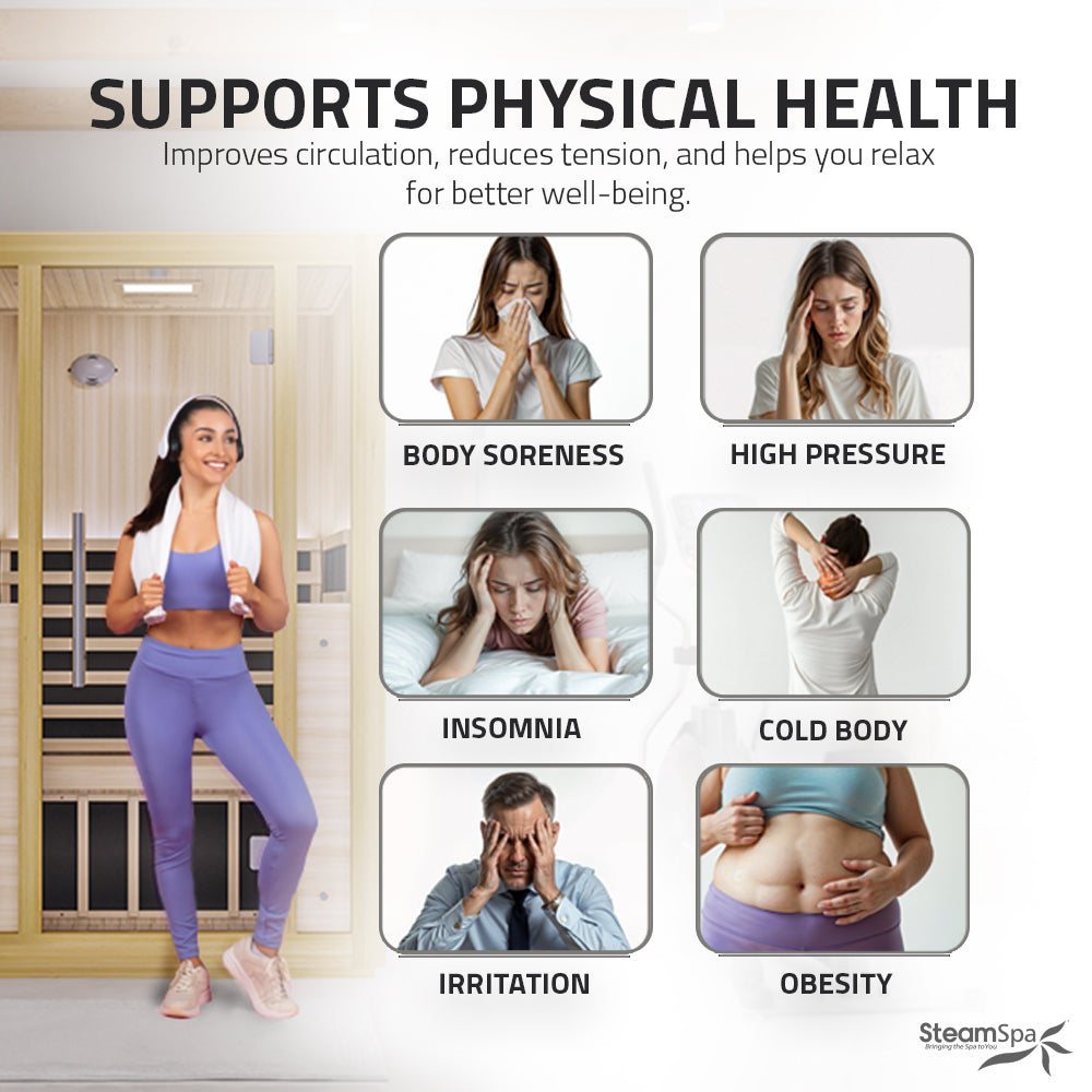 SteamSpa Fiji Carbon FAR Infrared Sauna 2-Person