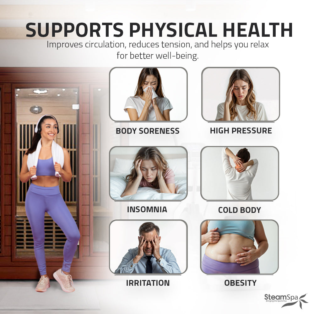 SteamSpa Curacao Carbon FAR Infrared Sauna 3-Person