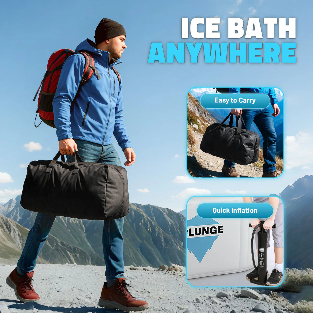 K-Plunge Kodiak All-In-One Inflatable Cold Plunge/Hot Tub 1 HP