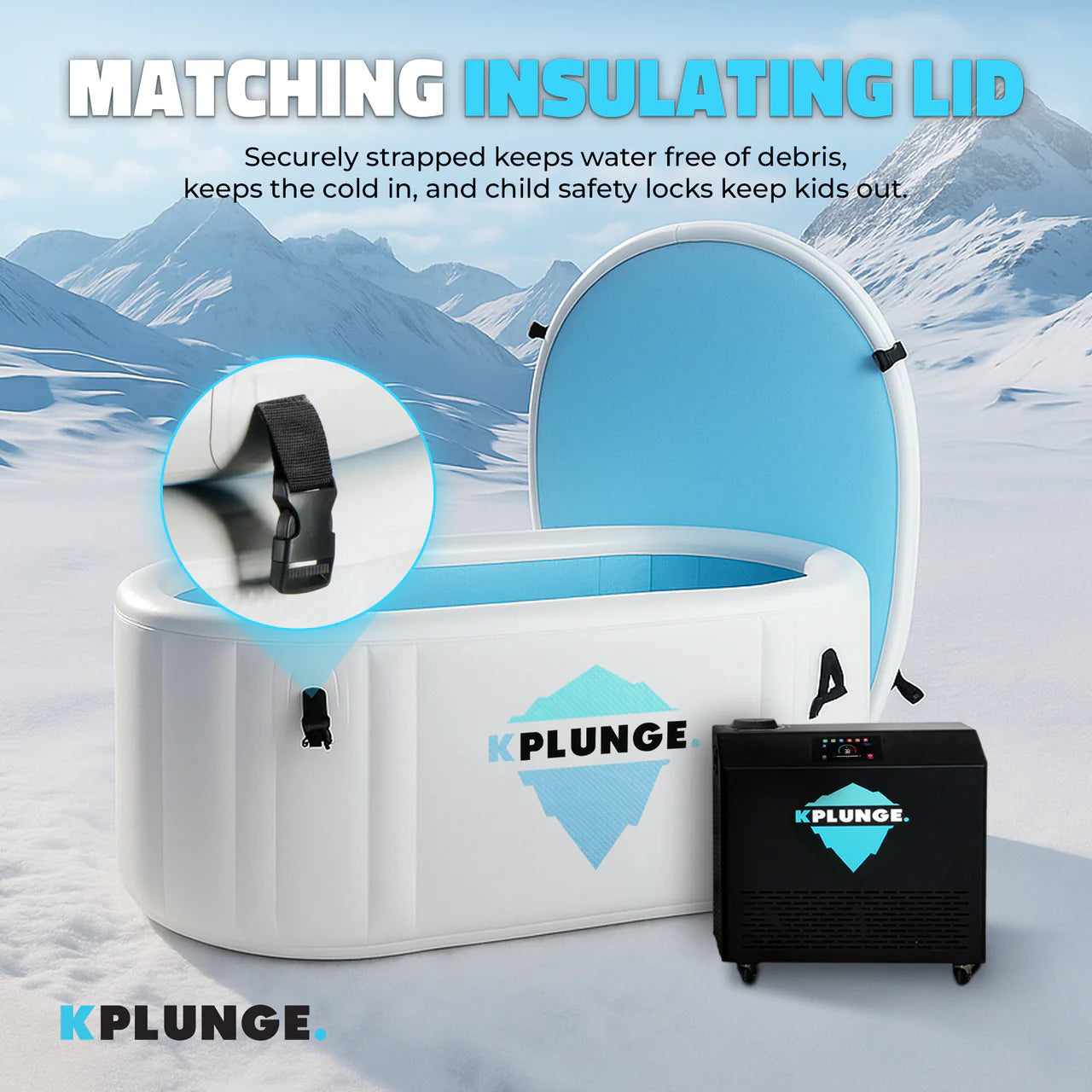 K-Plunge Kodiak All-In-One Inflatable Cold Plunge/Hot Tub 1 HP