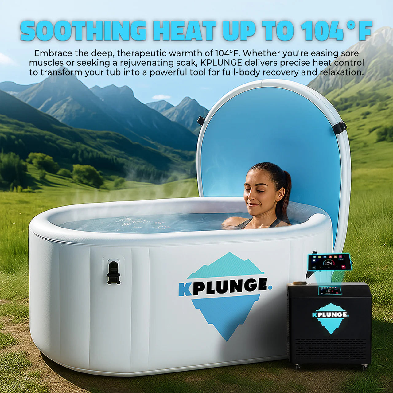 K-Plunge Kodiak All-In-One Inflatable Cold Plunge/Hot Tub 1 HP