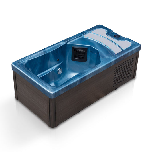 K-PLUNGE All-in-One Cold Plunge and Hot Tub with Built-in Chiller, Lights, and WiFi in Blue