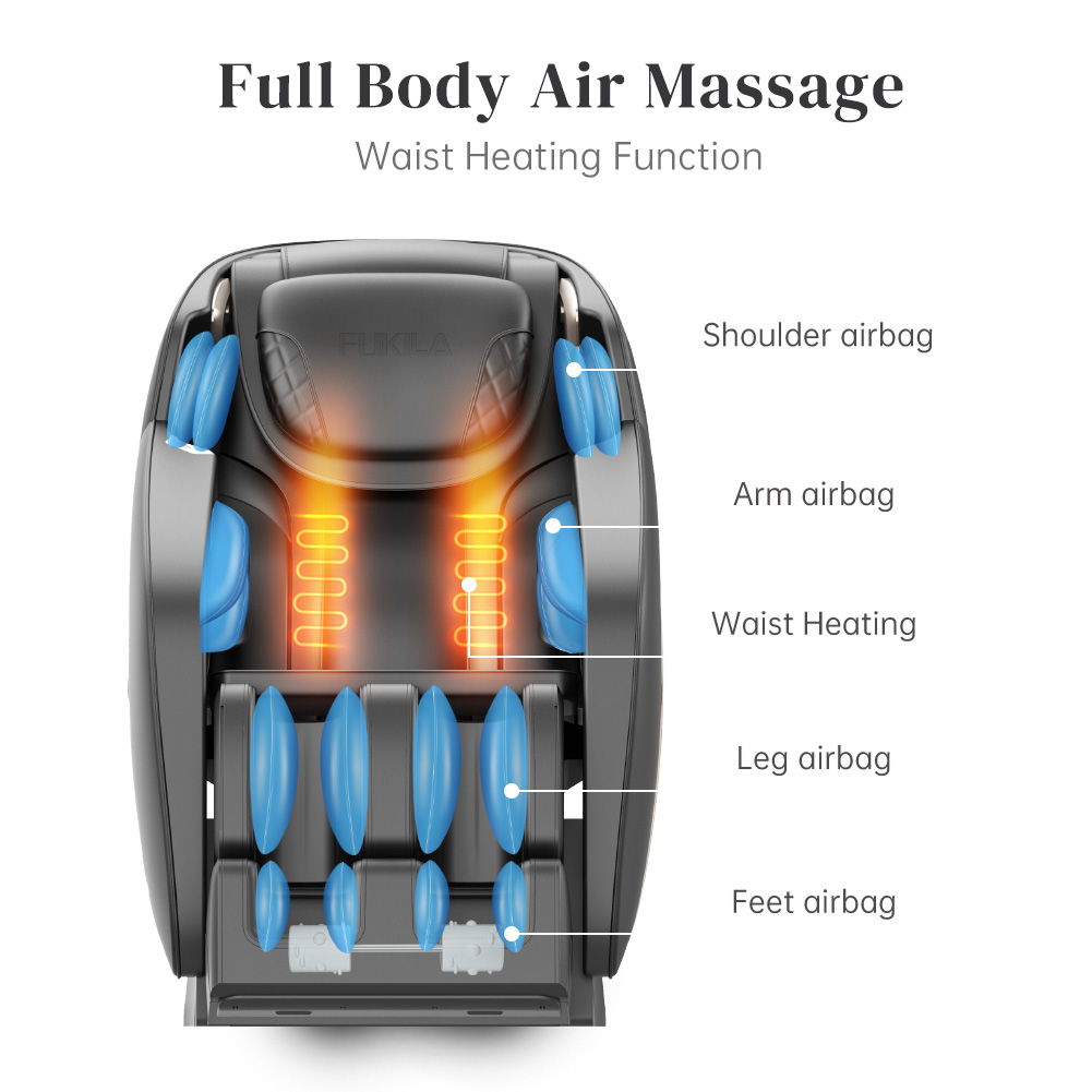 Massage Chair, Zero Gravity Shiatsu Massage Chairs Full Body And Recliner  - Black
