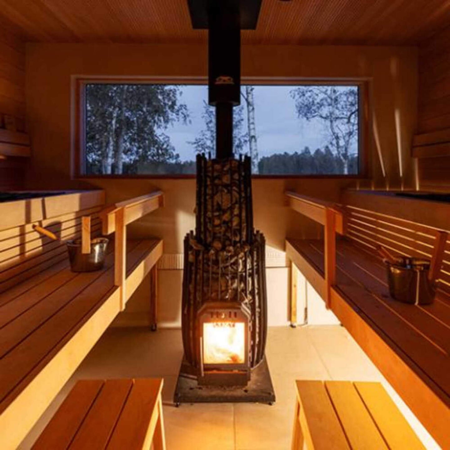 Cozy Heat SW Cylindrical Shape Sauna Stove With Sauna Stones [COZY SW] (SAK48563)