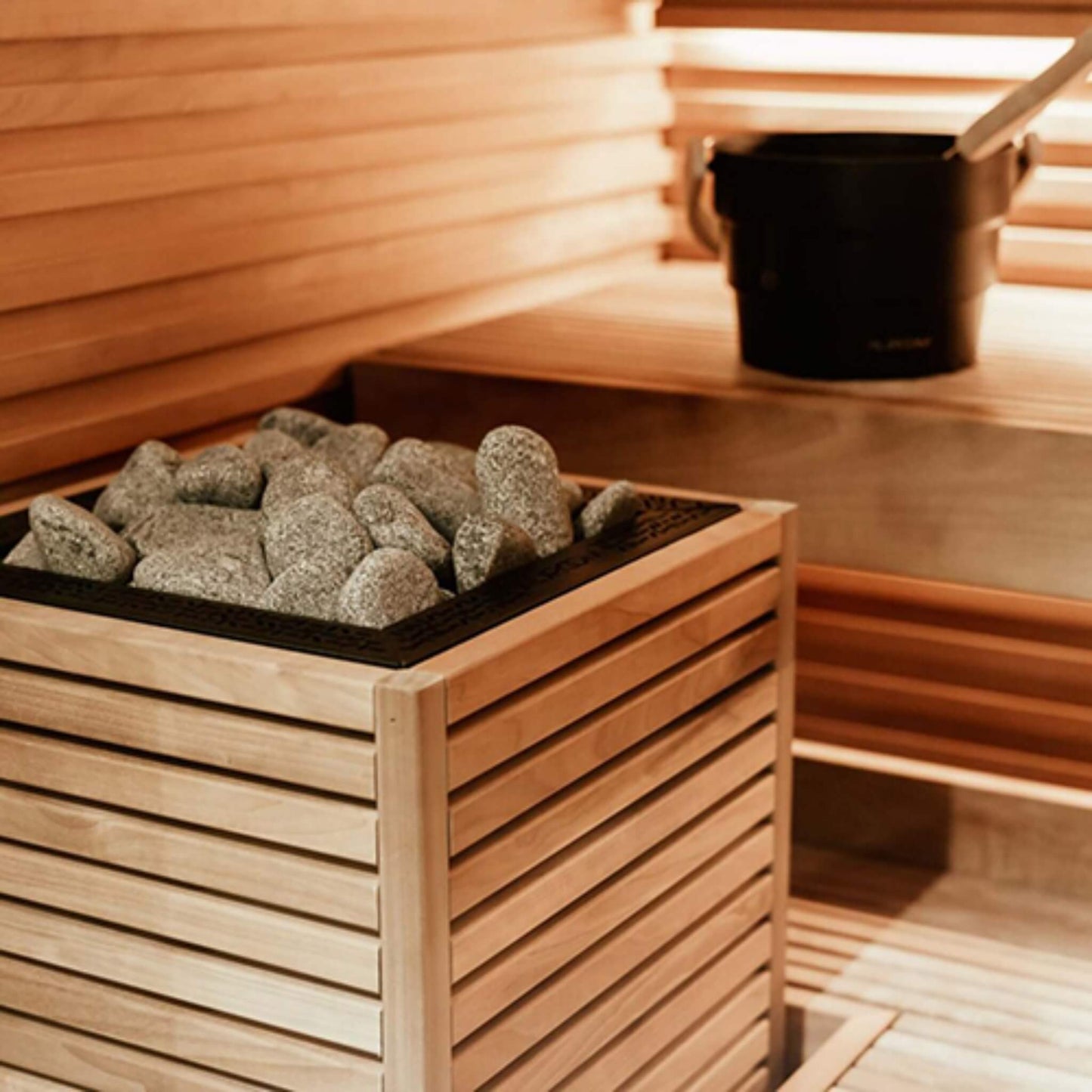 Huum Core Thermo-Aspen Wood Exterior Sauna Heater With UKU Local Controller And Stones (SAK37291)