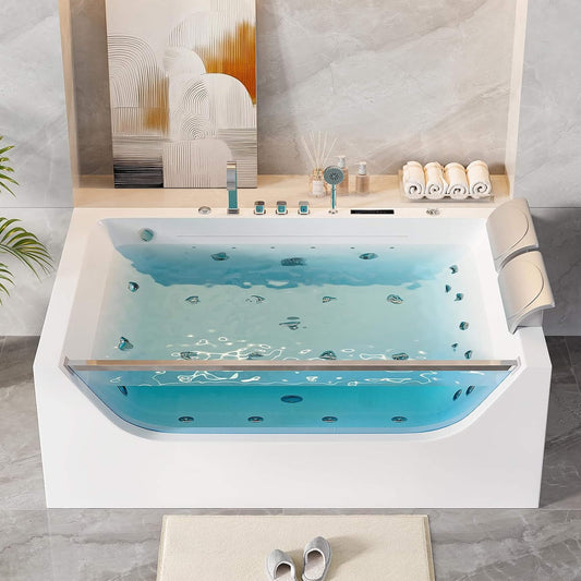Alora Novara 71-Inch Luxury 2-Person Jetted Whirlpool Tub With Massage And Thermostat Control (SAK13872)