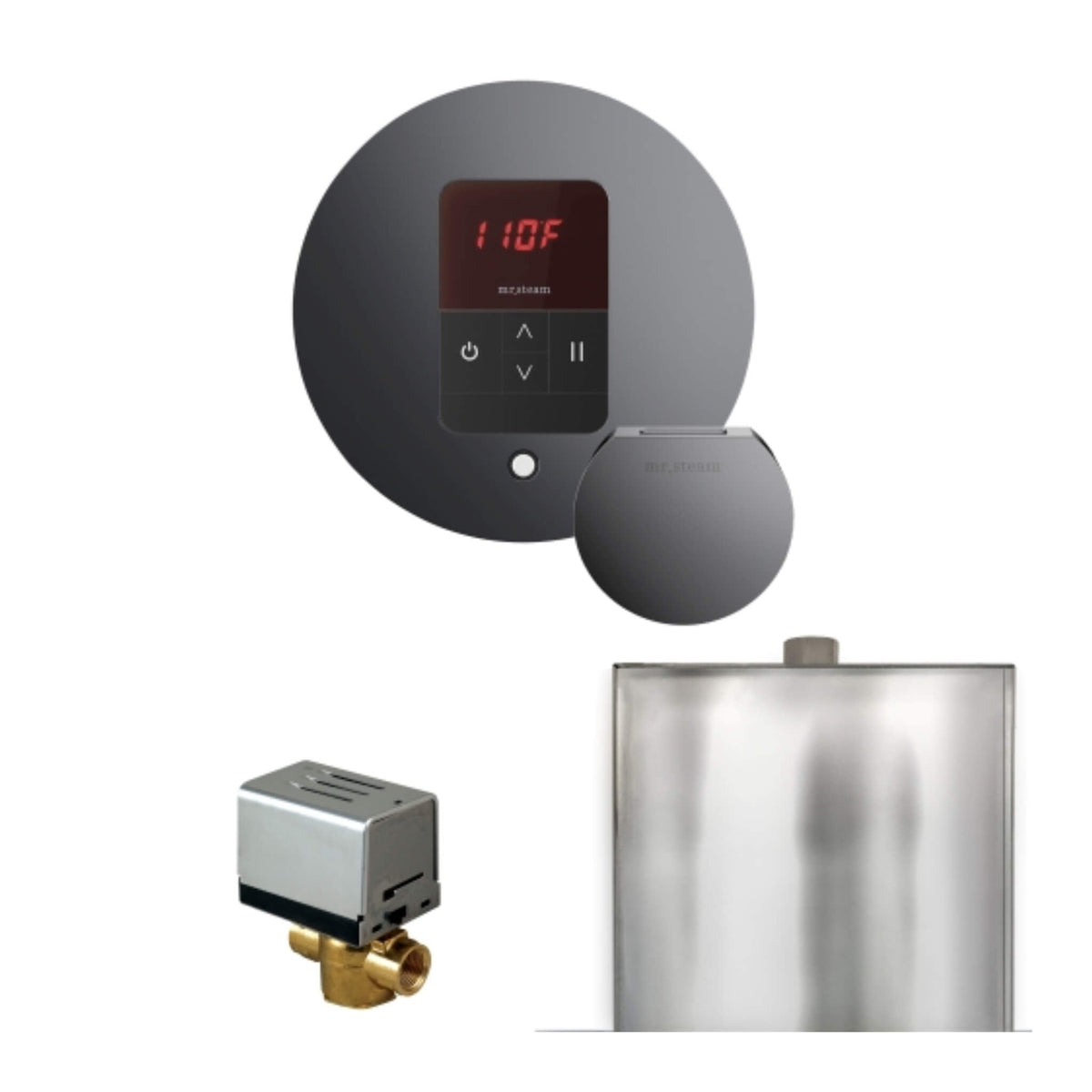 Mr.Steam Basic Butler Steam Shower Control Package W/ iTempo Control & Aroma Designer Finish SteamHead (SAK63721)