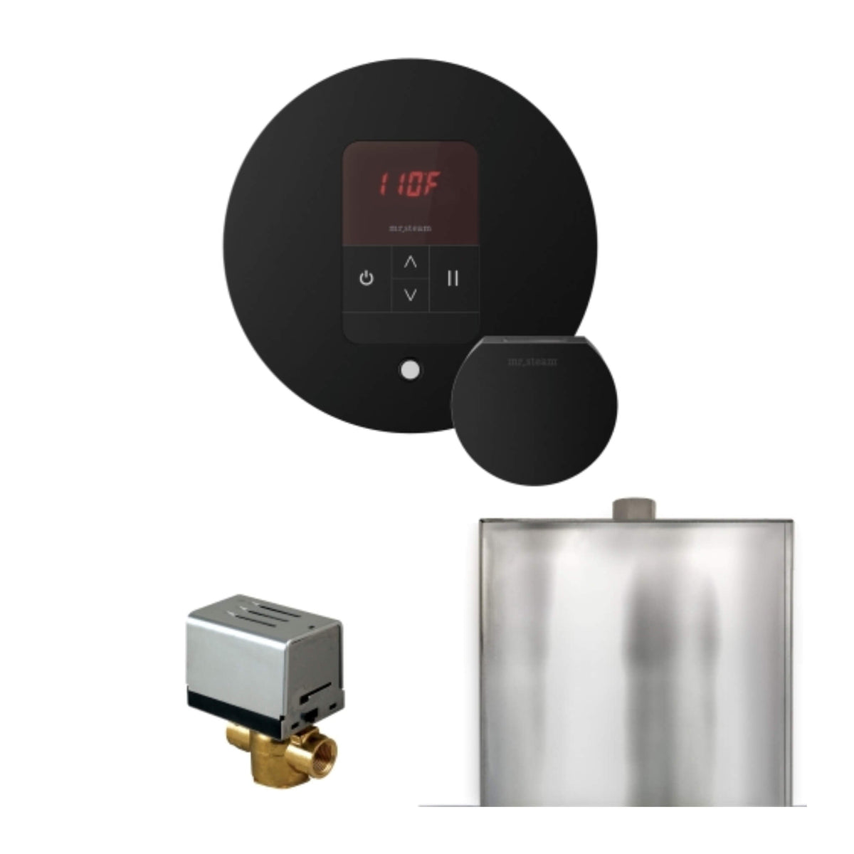 Mr.Steam Basic Butler Steam Shower Control Package W/ iTempo Control & Aroma Designer Finish SteamHead (SAK63721)