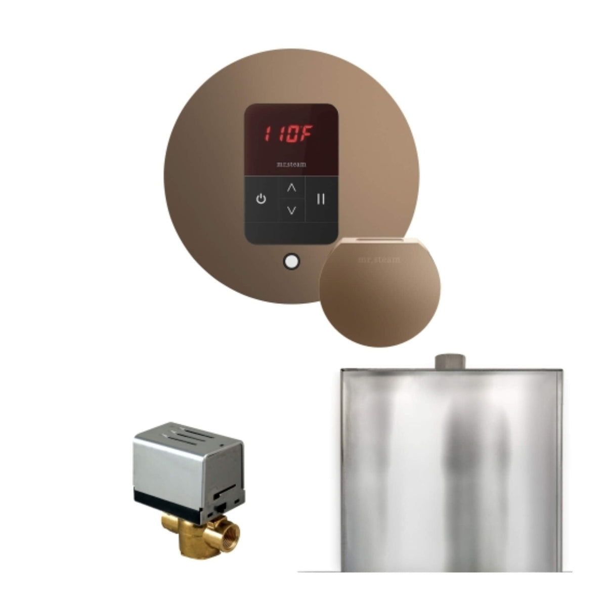 Mr.Steam Basic Butler Steam Shower Control Package W/ iTempo Control & Aroma Designer Finish SteamHead (SAK63721)