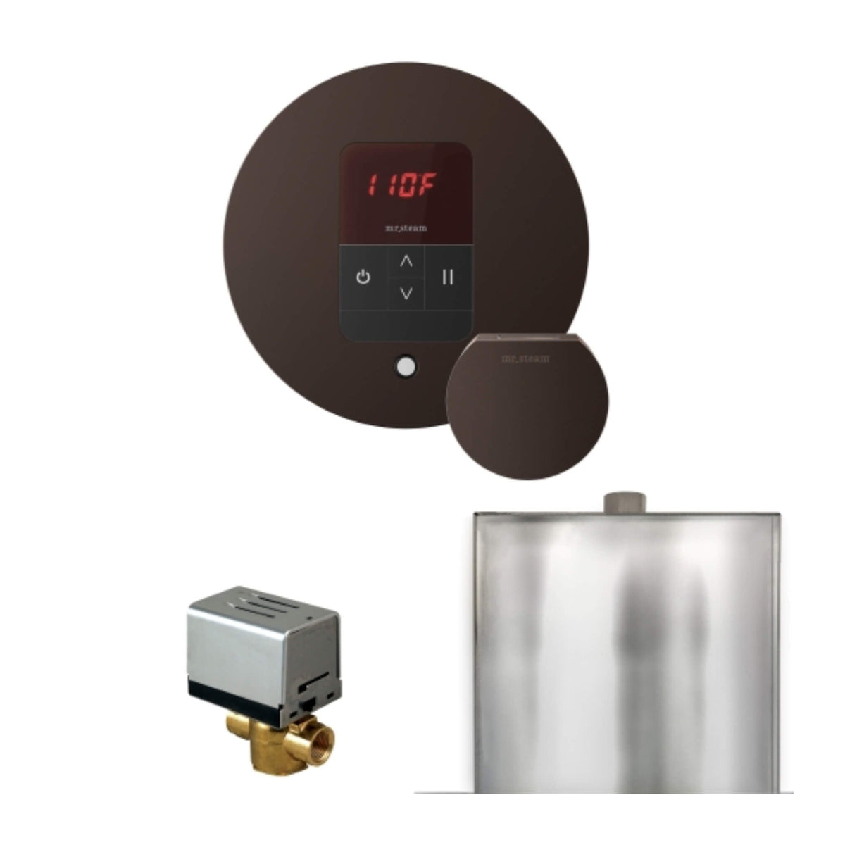 Mr.Steam Basic Butler Steam Shower Control Package W/ iTempo Control & Aroma Designer Finish SteamHead (SAK63721)