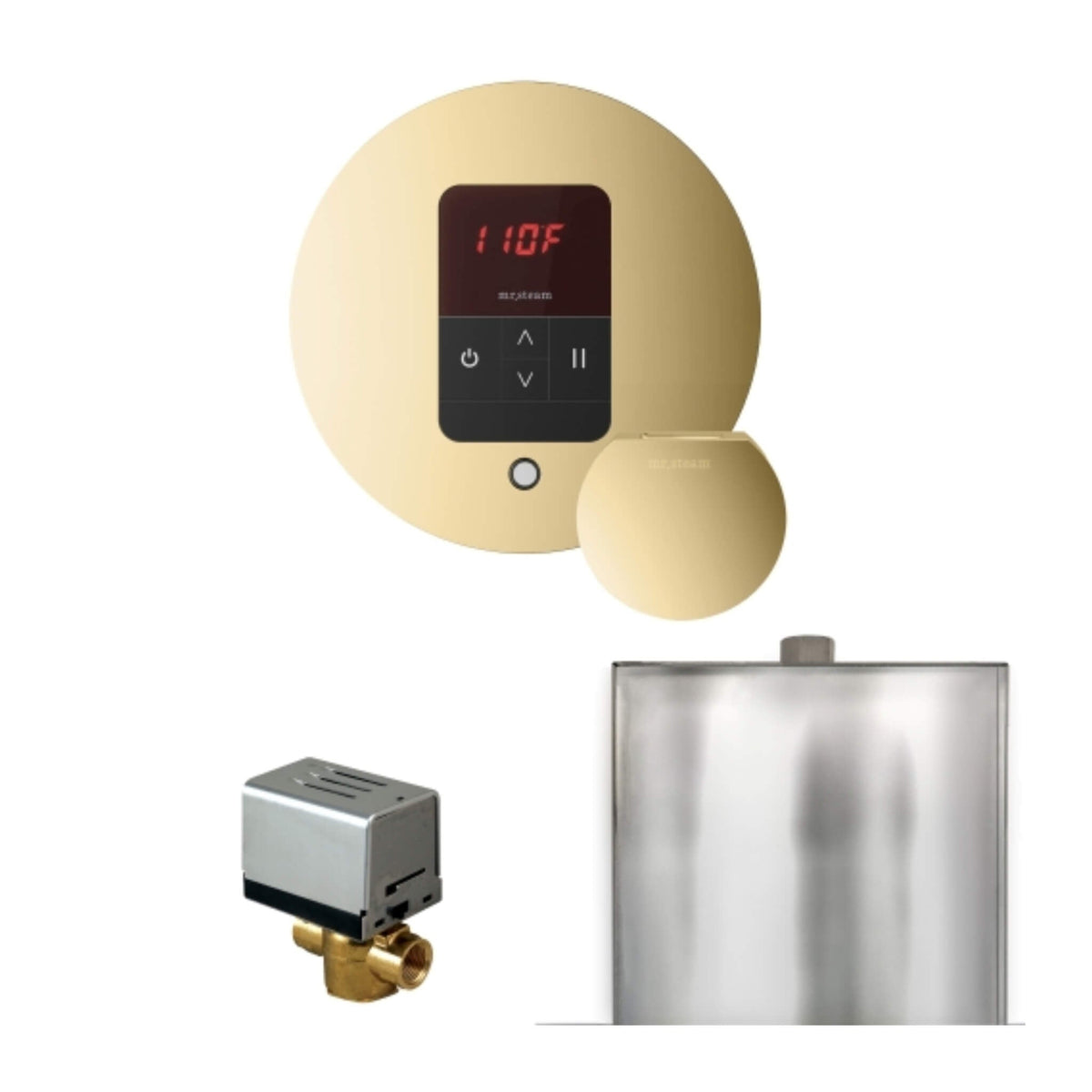 Mr.Steam Basic Butler Steam Shower Control Package W/ iTempo Control & Aroma Designer Finish SteamHead (SAK63721)