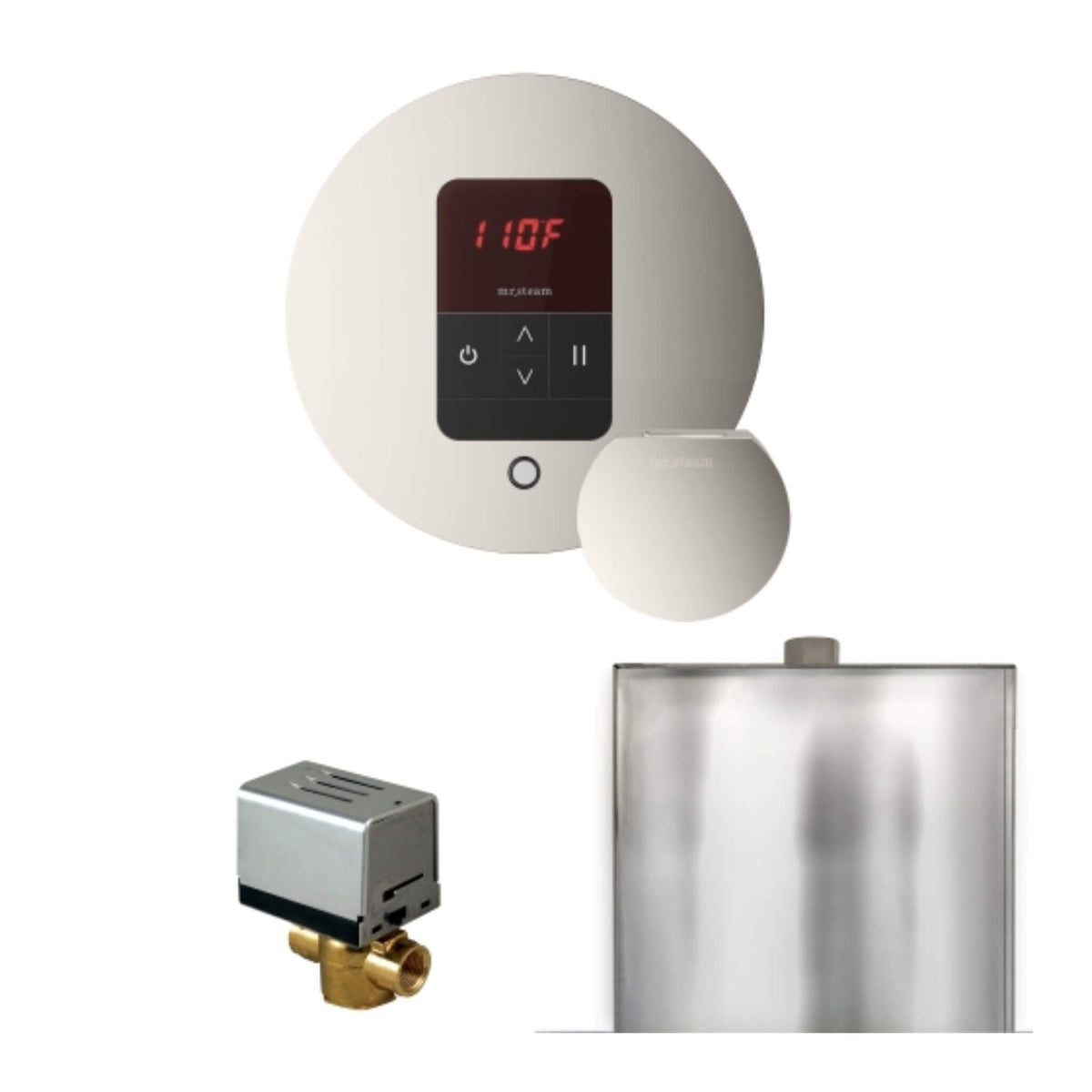 Mr.Steam Basic Butler Steam Shower Control Package W/ iTempo Control & Aroma Designer Finish SteamHead (SAK63721)