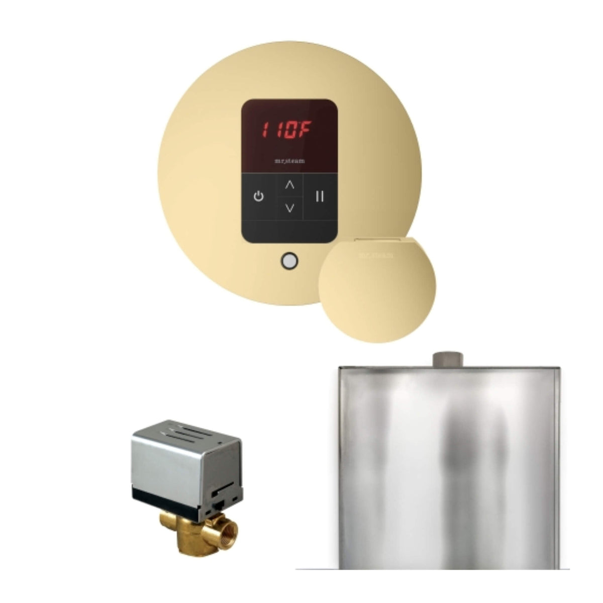 Mr.Steam Basic Butler Steam Shower Control Package W/ iTempo Control & Aroma Designer Finish SteamHead (SAK63721)