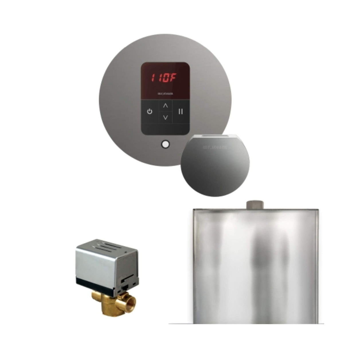 Mr.Steam Basic Butler Steam Shower Control Package W/ iTempo Control & Aroma Designer Finish SteamHead (SAK63721)