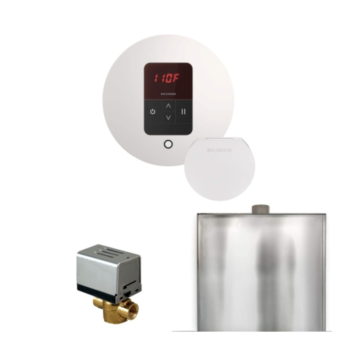 Mr.Steam Basic Butler Steam Shower Control Package W/ iTempo Control & Aroma Designer Finish SteamHead (SAK63721)