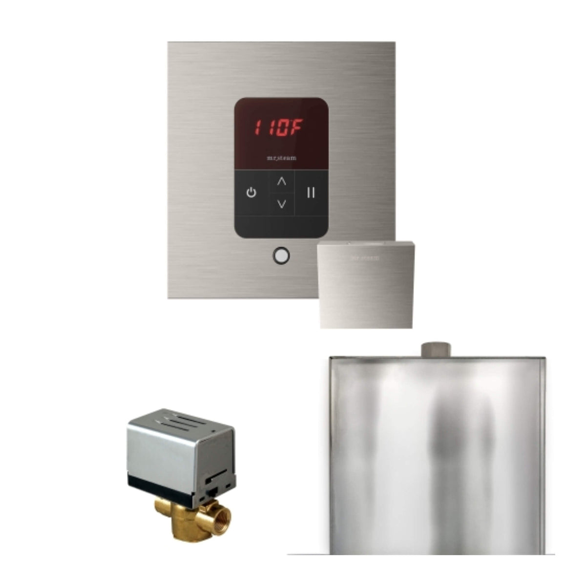 Mr.Steam Basic Butler Steam Shower Control Package W/ iTempo Control & Aroma Designer Finish SteamHead (SAK63721)