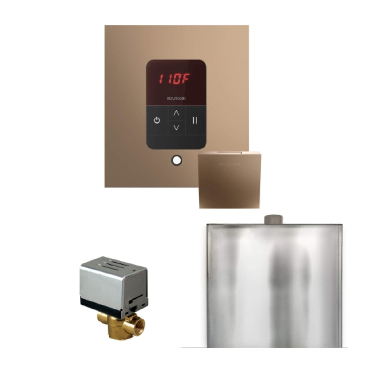 Mr.Steam Basic Butler Steam Shower Control Package W/ iTempo Control & Aroma Designer Finish SteamHead (SAK63721)