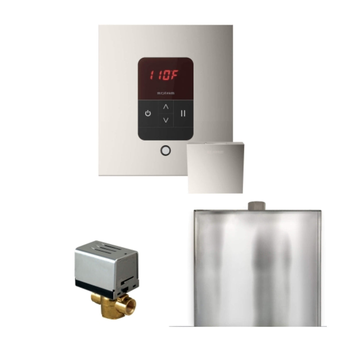 Mr.Steam Basic Butler Steam Shower Control Package W/ iTempo Control & Aroma Designer Finish SteamHead (SAK63721)