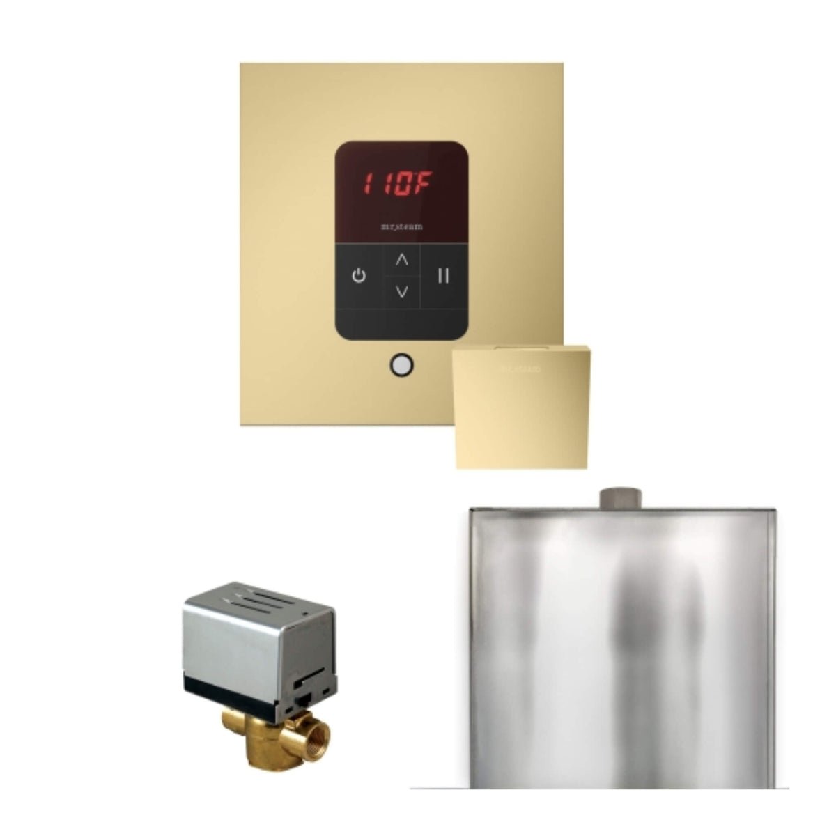 Mr.Steam Basic Butler Steam Shower Control Package W/ iTempo Control & Aroma Designer Finish SteamHead (SAK63721)