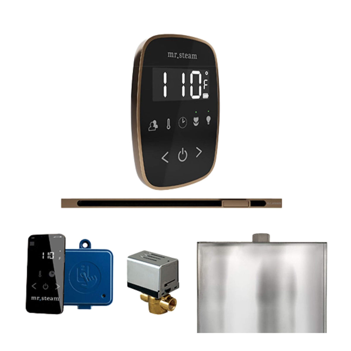 Mr.Steam ButlerFlex Steam Shower Control Package W/ TempoFlex Control & Linear SteamHead (SAK84713)
