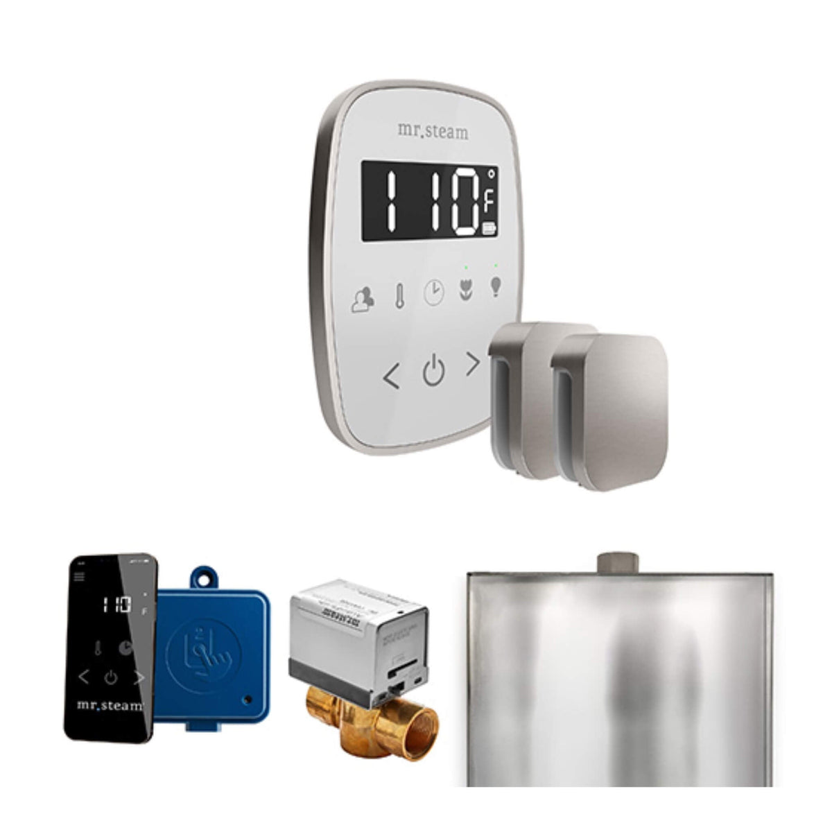Mr.Steam ButlerFlex Steam Shower Control Package W/ TempoFlex Control & Aroma SteamHeads (SAK92375)