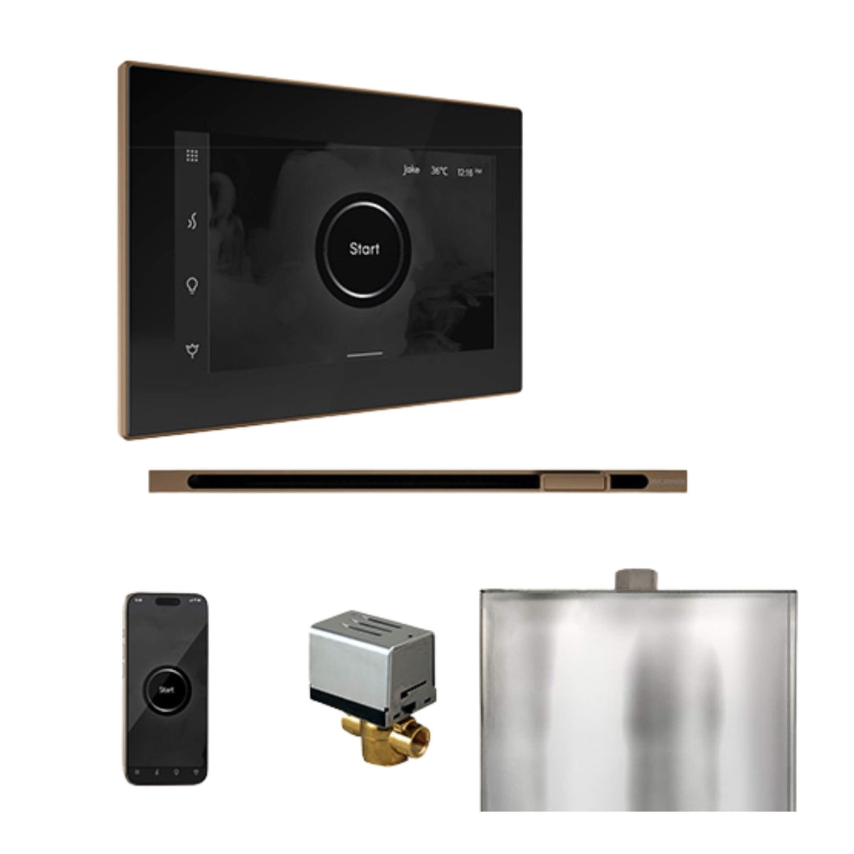 Mr.Steam XButler Steam Shower Control W/ iSteamX Control & Linear SteamHead (SAK58915)