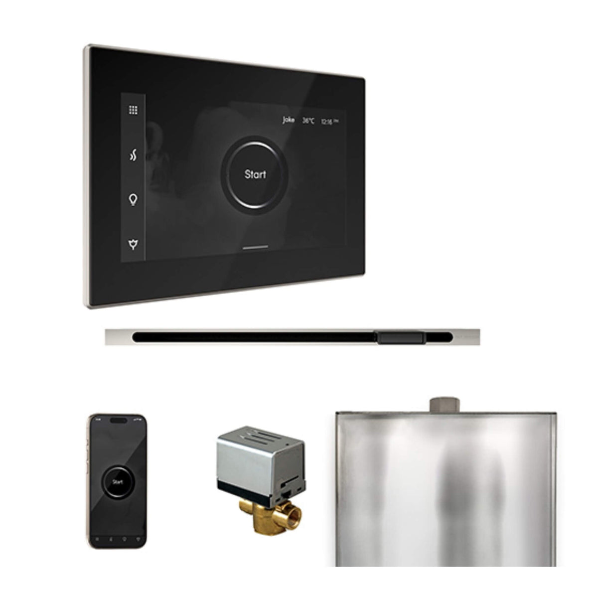 Mr.Steam XButler Steam Shower Control W/ iSteamX Control & Linear SteamHead (SAK58915)