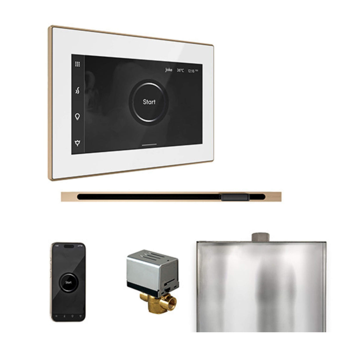 Mr.Steam XButler Steam Shower Control W/ iSteamX Control & Linear SteamHead (SAK58915)