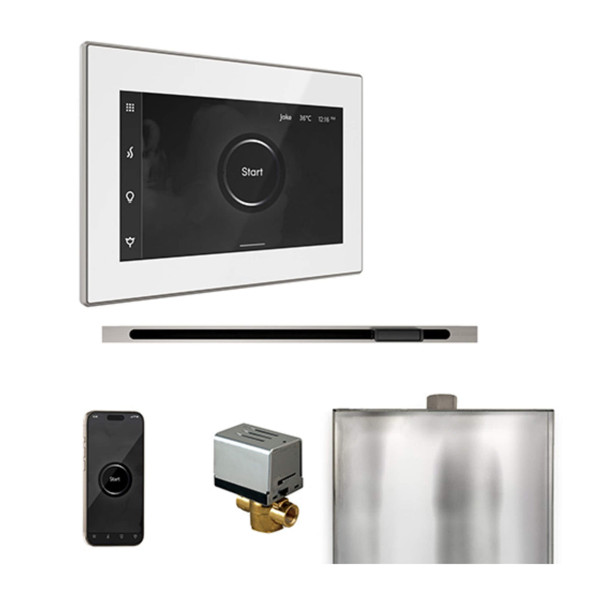 Mr.Steam XButler Steam Shower Control W/ iSteamX Control & Linear SteamHead (SAK58915)