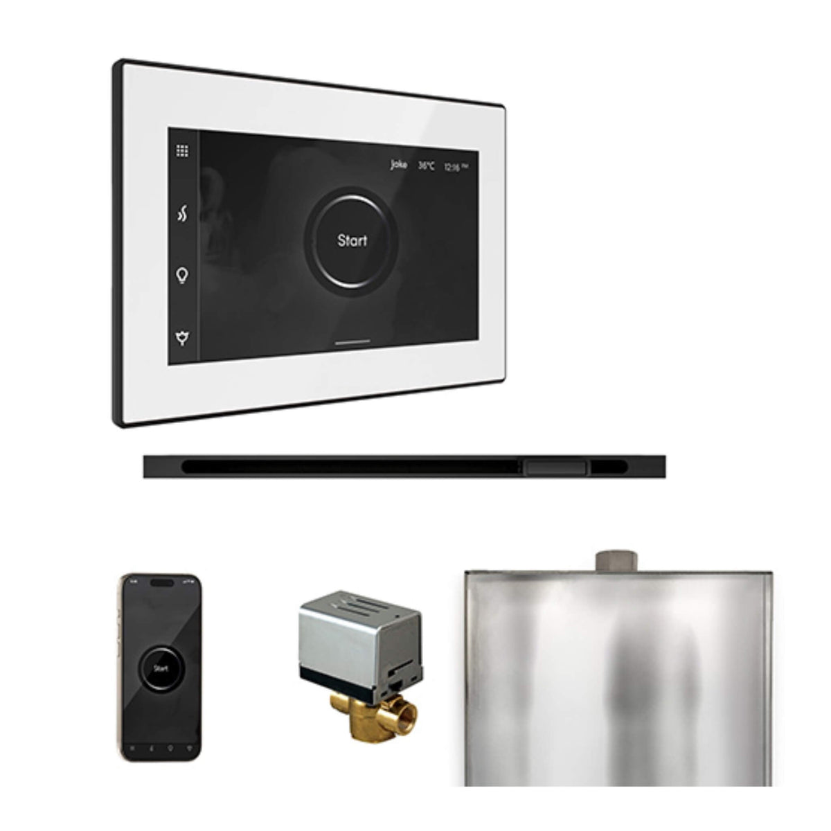 Mr.Steam XButler Steam Shower Control W/ iSteamX Control & Linear SteamHead (SAK58915)