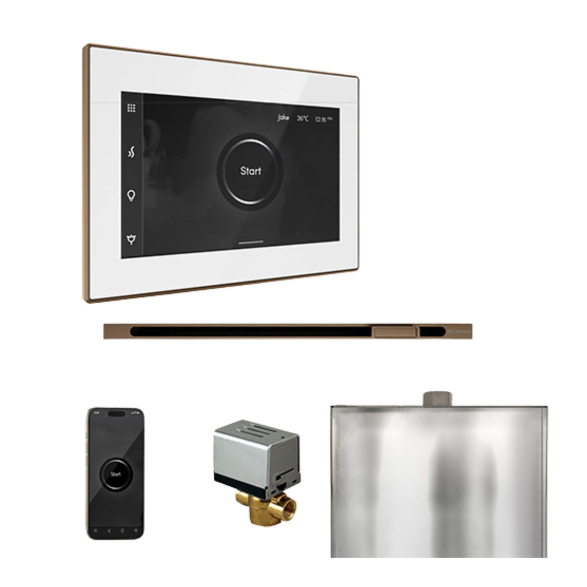 Mr.Steam XButler Steam Shower Control W/ iSteamX Control & Linear SteamHead (SAK58915)