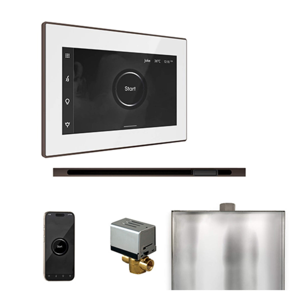 Mr.Steam XButler Steam Shower Control W/ iSteamX Control & Linear SteamHead (SAK58915)