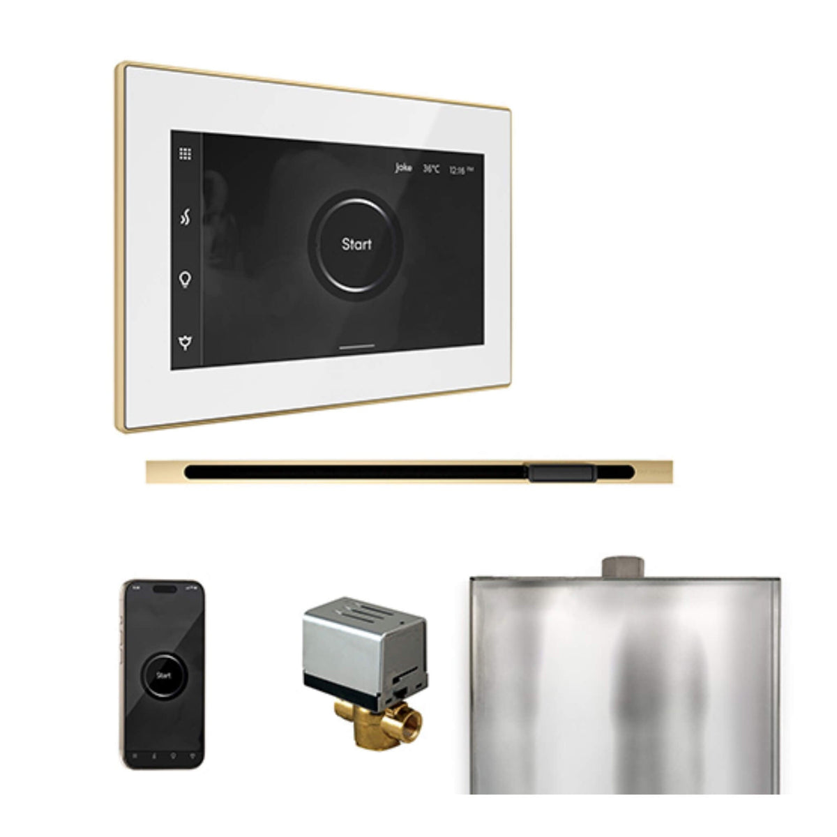 Mr.Steam XButler Steam Shower Control W/ iSteamX Control & Linear SteamHead (SAK58915)