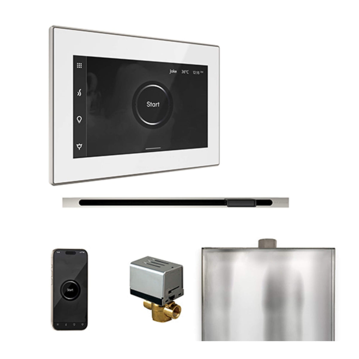 Mr.Steam XButler Steam Shower Control W/ iSteamX Control & Linear SteamHead (SAK58915)