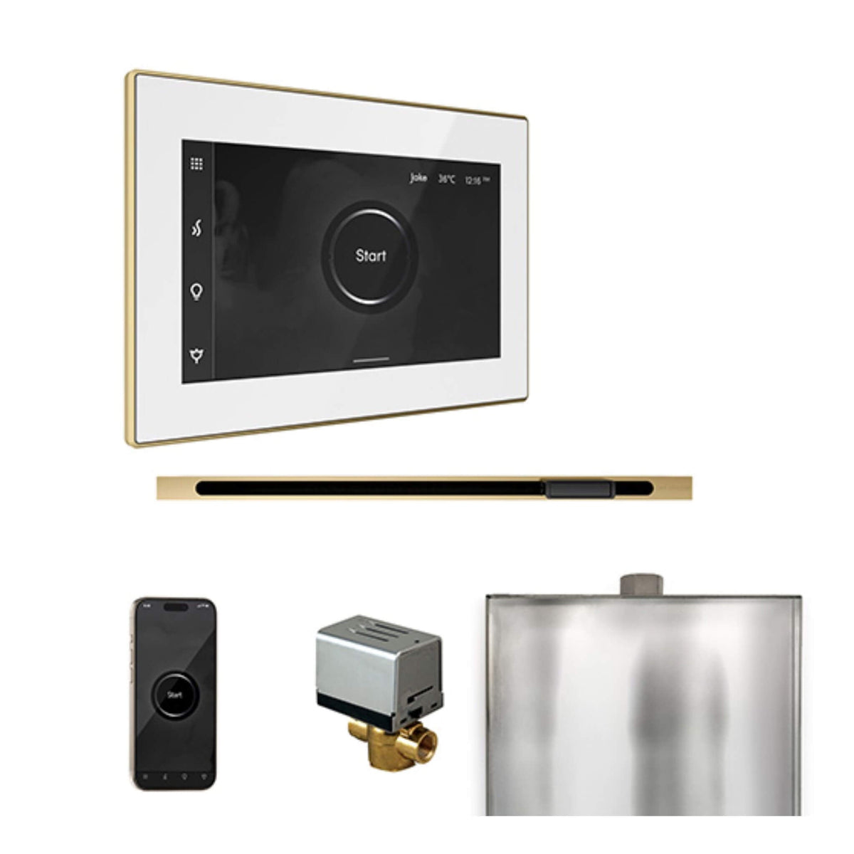 Mr.Steam XButler Steam Shower Control W/ iSteamX Control & Linear SteamHead (SAK58915)