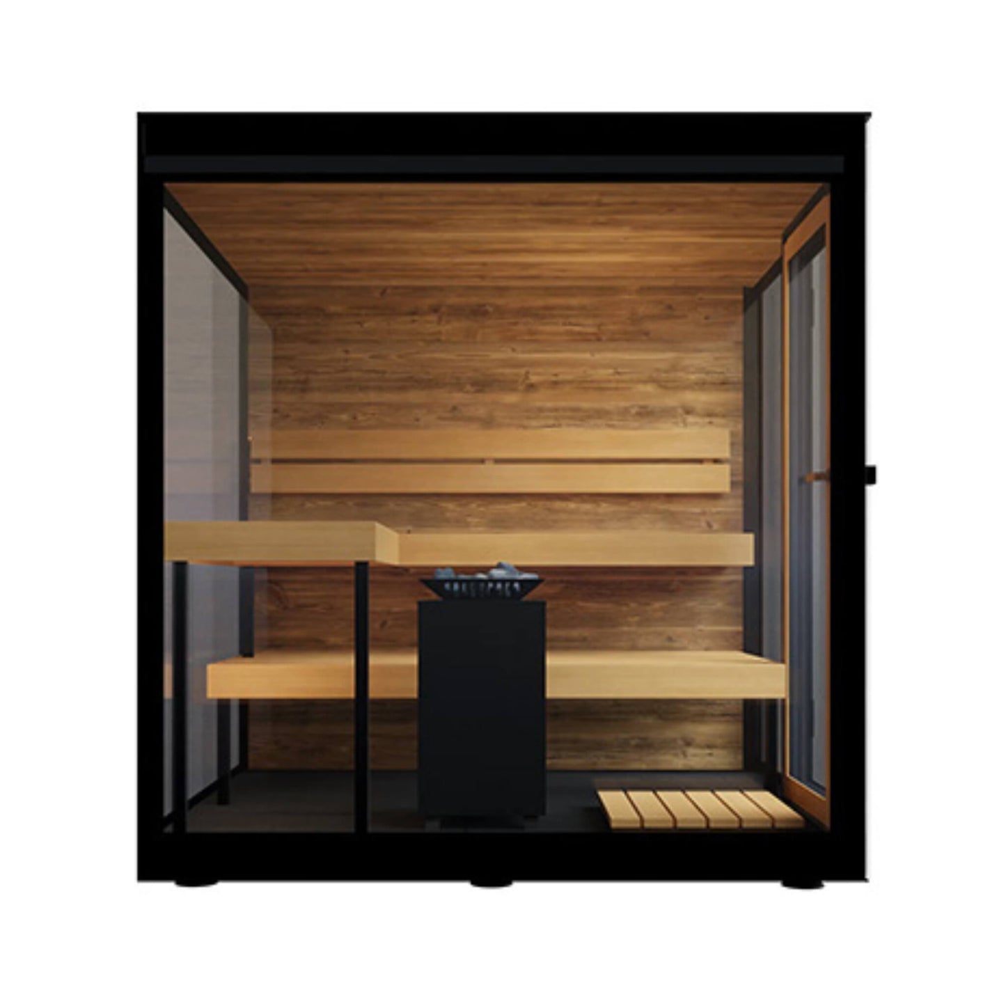 ThermaSol Vue 4-Person Outdoor Mirrored Glass Sauna [14-VUEDL/R] (SAK84963)