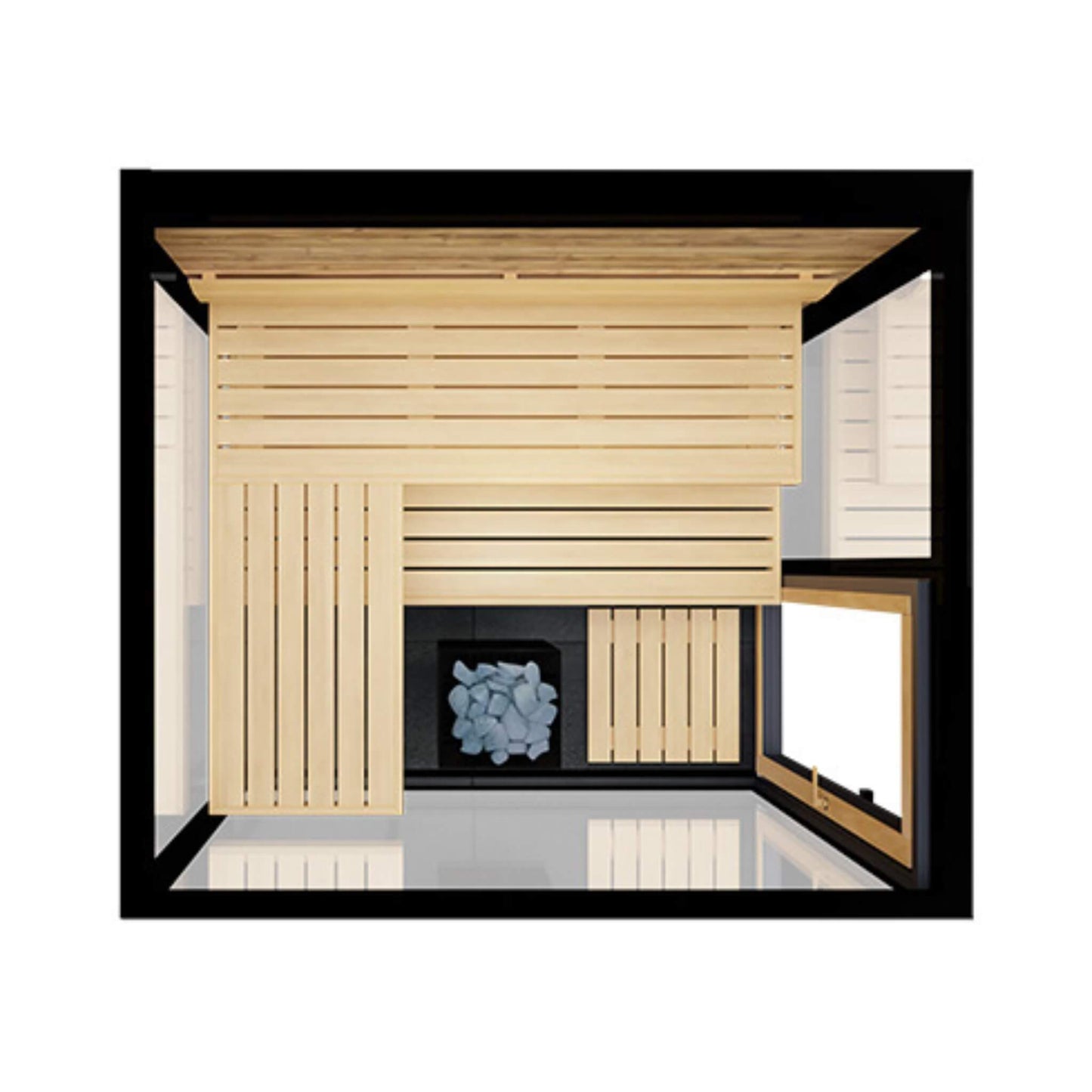 ThermaSol Vue 4-Person Outdoor Mirrored Glass Sauna [14-VUEDL/R] (SAK84963)